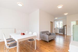 Posezení v ubytování Gartenhaus Land-Idylle in der Stadt