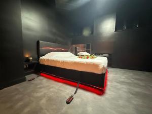 Postel nebo postele na pokoji v ubytování L écrin Love room avec balnéo au coeur de Sedan