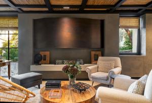 Posezení v ubytování Il Mansio Vegan Hotel and Restaurant