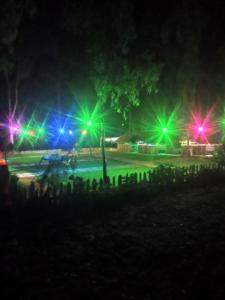 a group of lights in a park at night at Sirimon Base Camp in Nanyuki