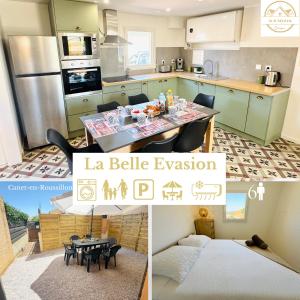 Kuchyň nebo kuchyňský kout v ubytování La Belle Evasion-Calme-Terrasse-BBQ-Parking-SUDSEJOURCONCIERGERIE