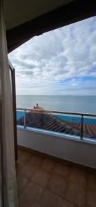 a view of the ocean from a balcony at Kaya by Keshtjella in Durrës