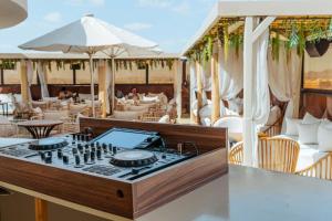 a chess board on a counter in a restaurant at Hotel Imperial Plaza & Spa in Marrakech