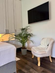 TV a/nebo společenská místnost v ubytování Private room with spa in Vila Brinje