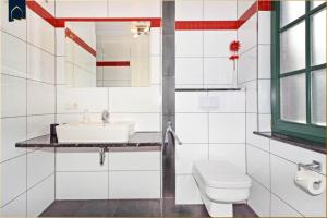 Koupelna v ubytování Ferienhaus Zirchow 2