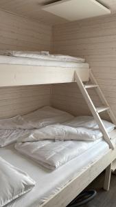 Postel nebo postele na pokoji v ubytování Hausboot Snowbird Lübeck + 13 fotografií