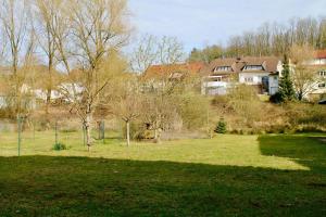 a house on a hill with a field of grass at Wohnen im schönen Bauernhaus in Beckingen