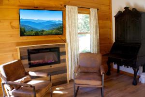 En generel udsigt til bjerge eller udsigt til bjerge taget fra feriehuset