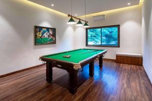 乌代浦Tree of Life Amara Resorts & Spa, Udaipur的有台球桌的台球室