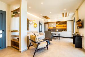 Η κουζίνα ή μικρή κουζίνα στο Terramare Villas Karpathos