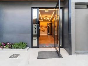 an entrance to a building with a glass door at 1106 - Vila Germânica in Blumenau