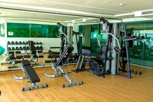 Pusat kecergasan dan/atau kemudahan kecergasan di Cosy Beach View Apartments