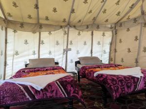 Postel nebo postele na pokoji v ubytování Maha Kutch Rann Camp