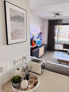 Et opholdsområde på Little Dream - Luxury Beach Retreat