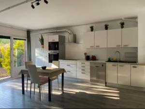 Kuchyň nebo kuchyňský kout v ubytování Apartament Cornudella