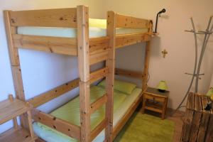 a bunk bed in a room with a ladder at Haus Kathan in Bechtersweiler