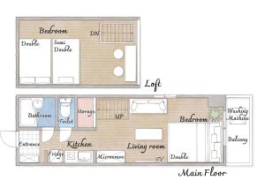 a floor plan of a house at リトリートコートキャナルシティ in Fukuoka