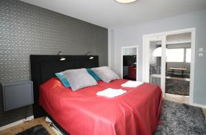 Ένα ή περισσότερα κρεβάτια σε δωμάτιο στο Spacious Apartment for 4 in District VI