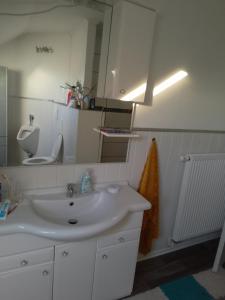 Koupelna v ubytování Ferienwohnung in Niederbayern + 3 fotografie