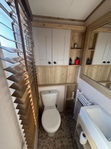 Koupelna v ubytování Luxury mini lodge with lakeside views