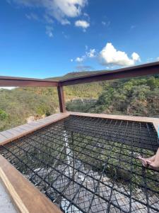a view from the top of a viewing deck at Zaca Domos l Ouro Preto - MG in Mariana