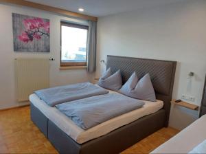 a bedroom with a large bed in a room at Ferienwohnung Julia in Thomatal