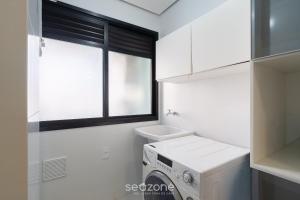 Η κουζίνα ή μικρή κουζίνα στο Apto 2 Quartos a 300 m da Beira-mar Norte EVP0214