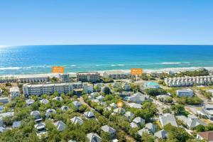 an aerial view of a resort near the beach at Sans Souci by 30A Escapes in Seacrest
