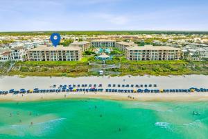 an aerial view of a beach at a resort at HP 45W What the Heck by 30A Escapes in Rosemary Beach