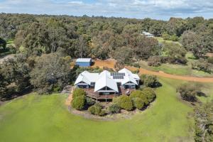 an aerial view of a home with a large house at Yallingup Valley Views in Yallingup