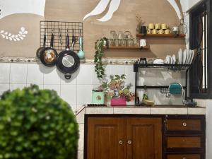 Η κουζίνα ή μικρή κουζίνα στο Z Ijen Hostel