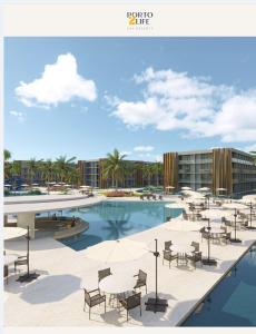 - un accès à la piscine du complexe dans l'établissement Resort porto life2, à Ipojuca