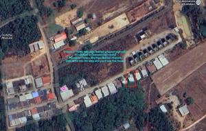 an overhead view of a farm with a red line at Phimpakan guesthouse in Nakhon Phanom +4 photos