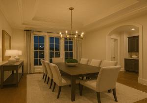 アトランタにあるCopper Retreatsのテーブルと椅子のあるダイニングルーム +16枚の写真