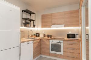 Kuchyň nebo kuchyňský kout v ubytování Premium 2BR Villa in Ruka with Private Sauna & Free Parking