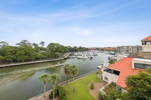 a view of a river with boats in it at 236 Captains Quarters in Hilton Head Island