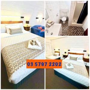 Postel nebo postele na pokoji v ubytování Tartan Motel