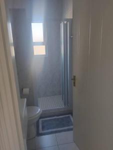 een badkamer met douche en toilet bij On the Beach 20 in Swakopmund
