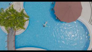 an overhead view of a person in the water at a resort at Casa Andina Select Zorritos Tumbes in Zorritos