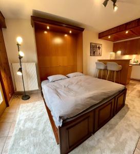 Postel nebo postele na pokoji v ubytování Pied de piste et à 5min des Bains d'Hérémence + 8 fotografií