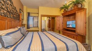 a bedroom with a large bed and a television at Sonoran Sea in Campo del Medio +19 photos