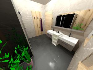 Koupelna v ubytování Pension Stieber + 108 fotografií