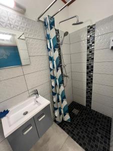 Koupelna v ubytování La villa aux 4 palmiers + 13 fotografií