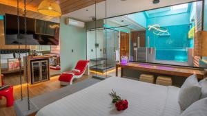 Η κουζίνα ή μικρή κουζίνα στο Liv Motel Ecuador