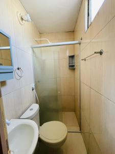 Ένα μπάνιο στο Suite confortável