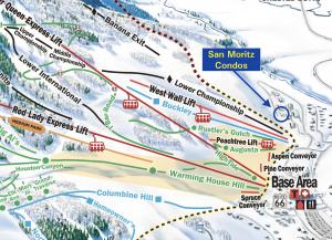 un mapa del complejo de motas solares en True Ski-In & Out, Panoramic Mtn Views, 3Bdm, en Crested Butte