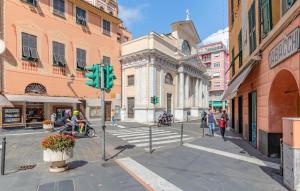 a street with a traffic light in a city at 2 Bedroom Gorgeous Apartment In Rapallo in San Michele di Pagana