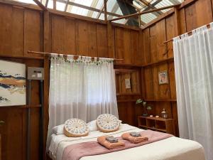 Ένα ή περισσότερα κρεβάτια σε δωμάτιο στο River Cabin 1BR Breathtaking Chirripó Retreat