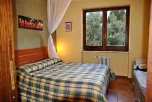 Postel nebo postele na pokoji v ubytování Villa Uva e Stelle in the quiet of the green hills