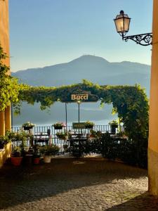 a building with a sign that reads buffet with a view at Residenza dei Papi - Luxury City House in Castel Gandolfo